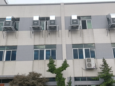 五金制品車間科粵風節(jié)能環(huán)?？照{降溫案例